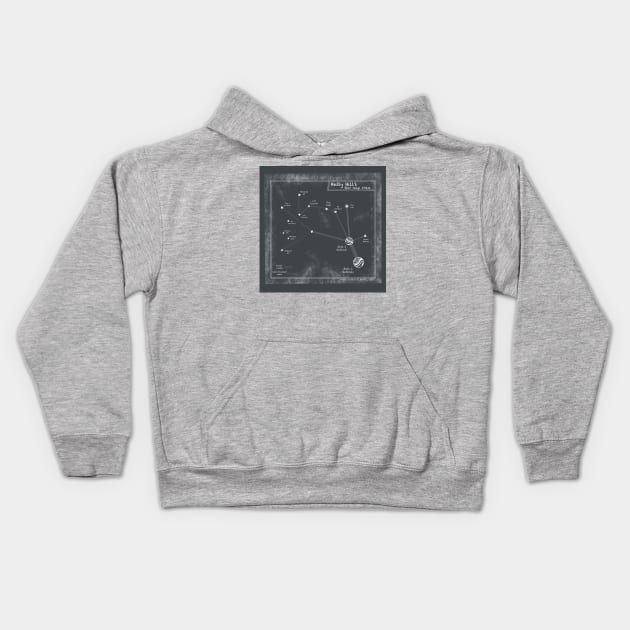 Betty hill star map Kids Hoodie by Local non union